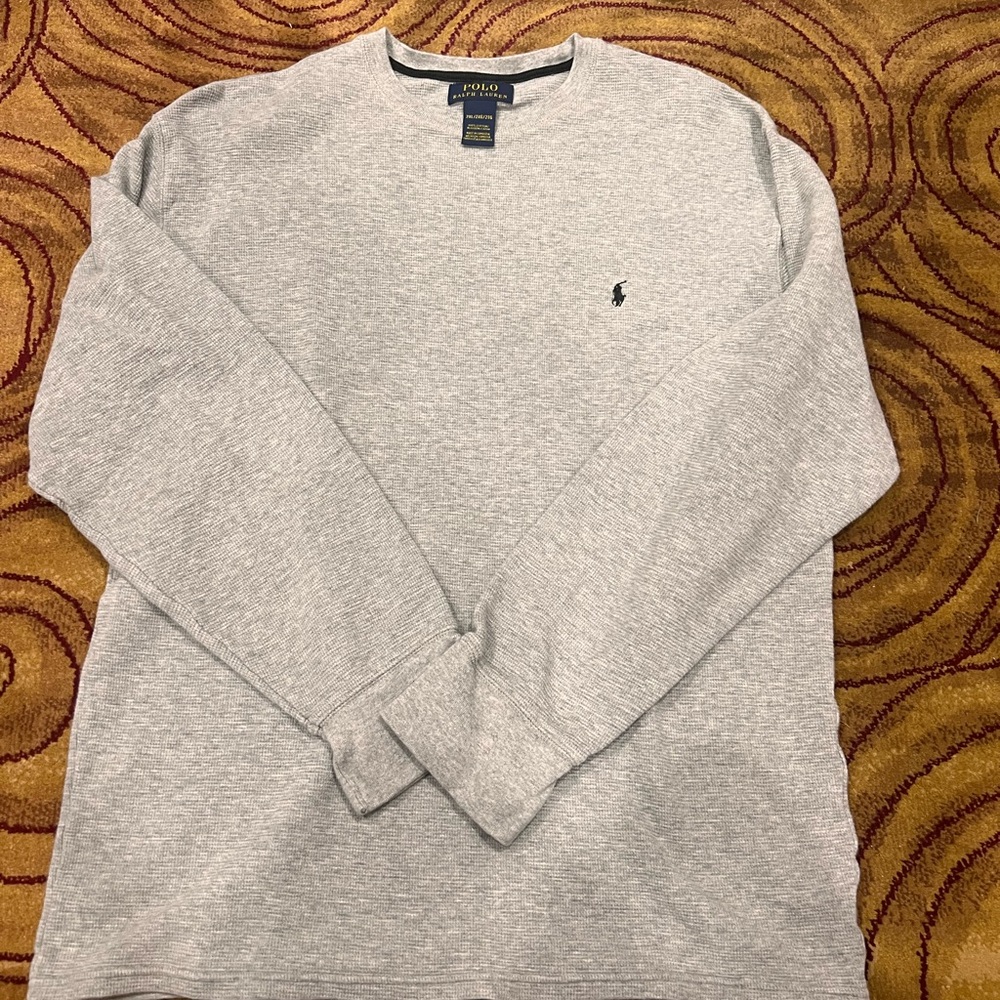 Polo by Ralph Lauren Heather Gray Crewneck Sweatshirt with Polo Pony
